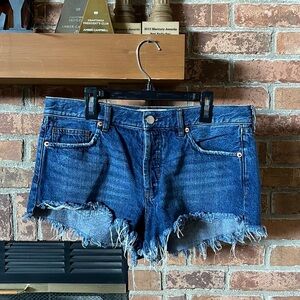 We the Free at Free People Frayed Jean Shorts
